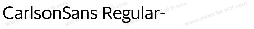 CarlsonSans Regular字体转换